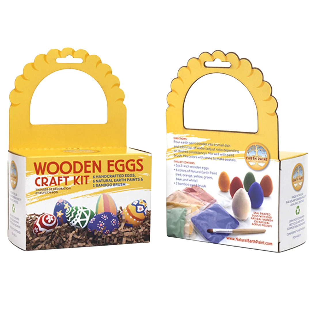 Wooden Egg-Painting Craft Kit