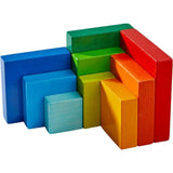 Rainbow Cube Game Wooden Blocks