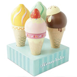 Wooden Ice Cream Cones Set