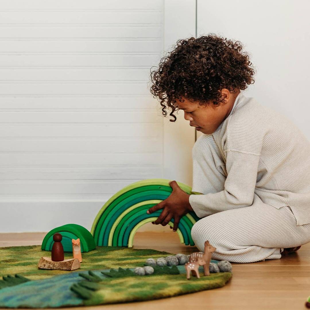 Meadow Green Wooden Rainbow Tunnel