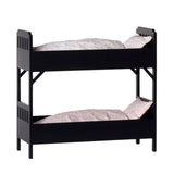 Modern Black Bunkbed with Two Bunnies