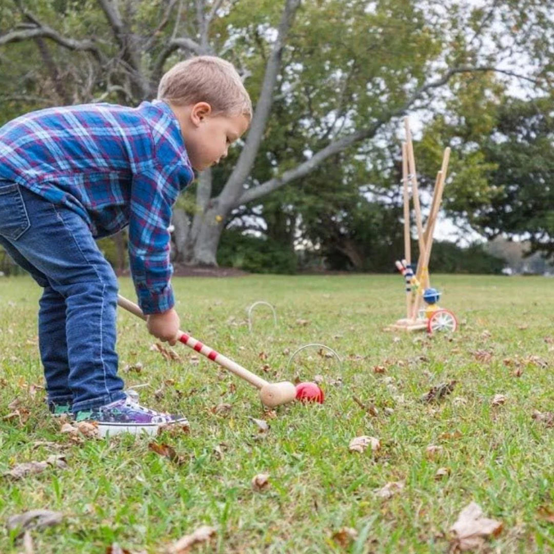 4 Player Croquet Set with Trolley