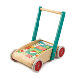 Wooden Baby Walker and Garden Blocks Set