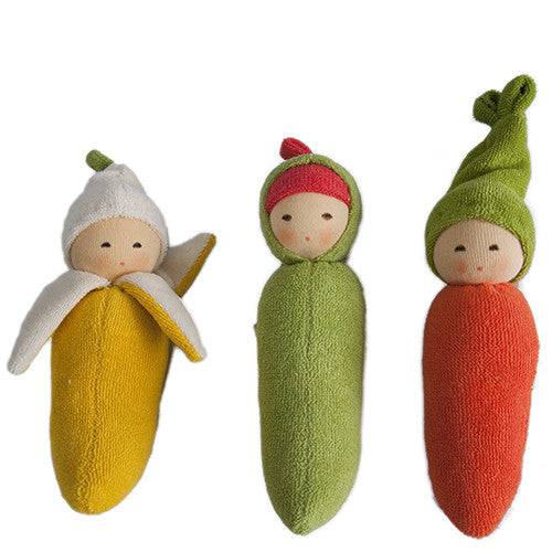 Organic Rattle Doll - Carrot