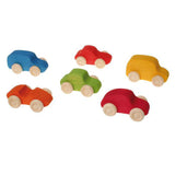 Rainbow Wooden Toy Cars