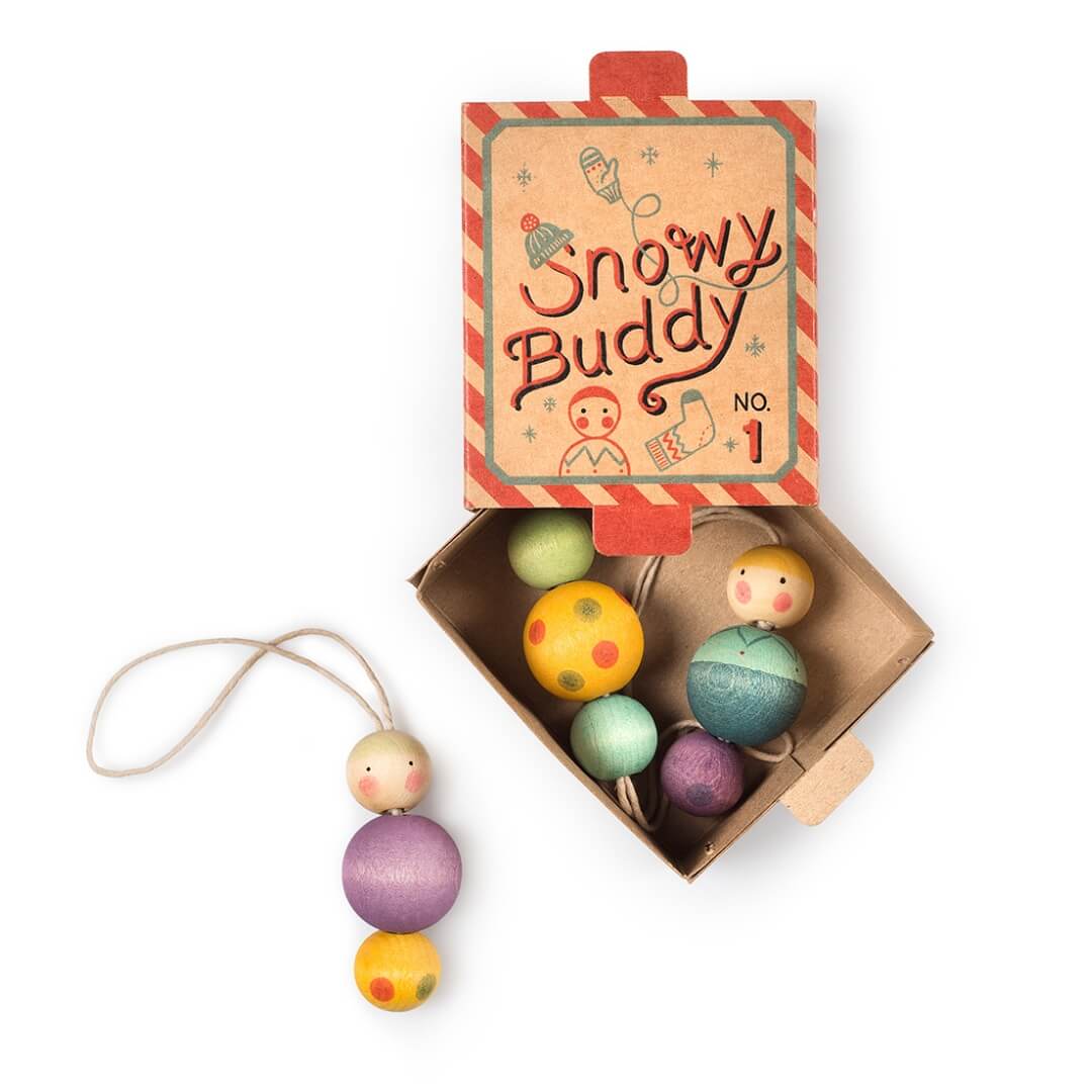 Snow Buddy Wooden Ornament Set