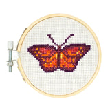 Mini Cross-Stitch Embroidery Butterfly Kit