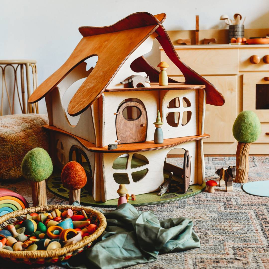 Waldorf Wooden Dollhouse by Twig Studio