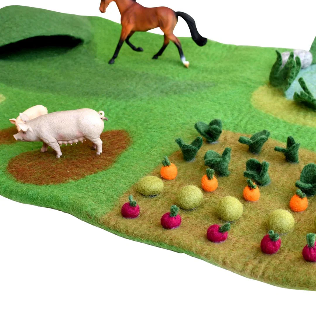 Large Felted Farm Play Mat