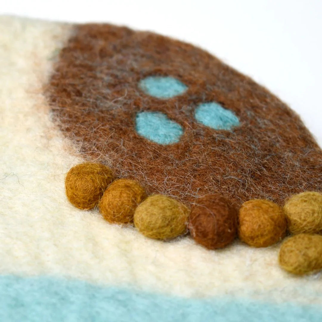 Felted Ocean and Shoreline Play Mat