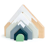 Wooden Mountain Tunnel Pass Stacking Set