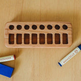 Wooden Crayon Holder - 8 Sticks and 8 Blocks