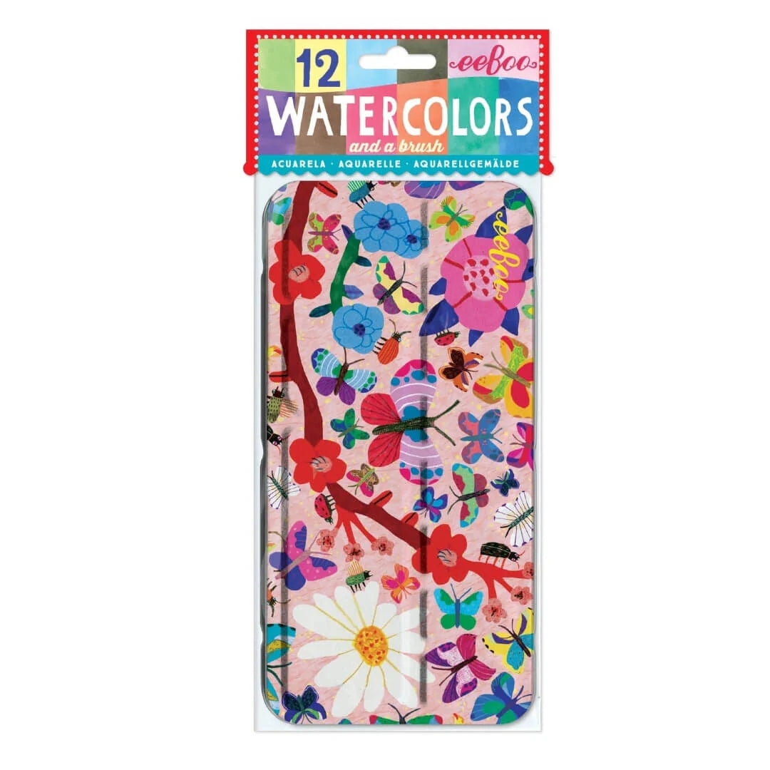 Butterflies Watercolors Tin