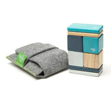 Pocket Pouch Wooden Magnetic Blocks - Blues