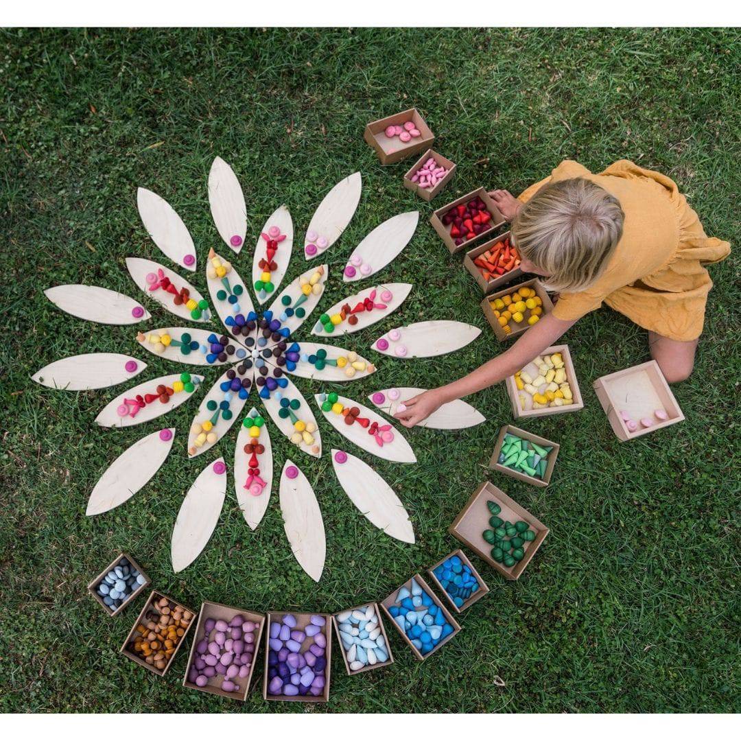 Wooden Petal Mandala Platforms