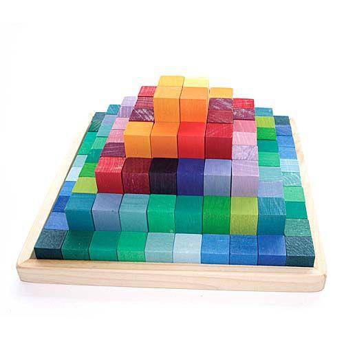 Stepped Pyramid Wooden Math Blocks