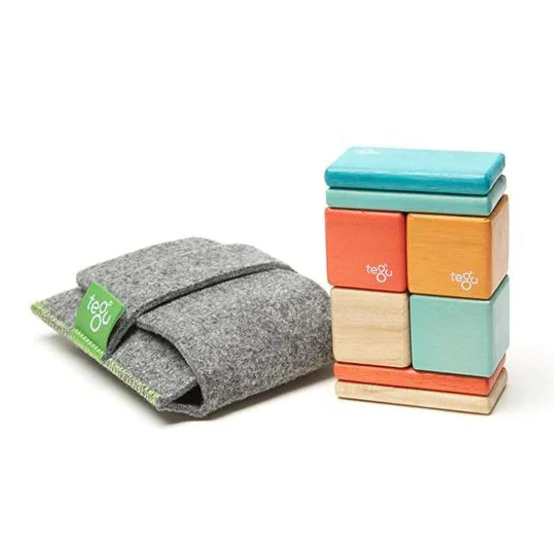 Pocket Pouch Wooden Magnetic Blocks - Sunset