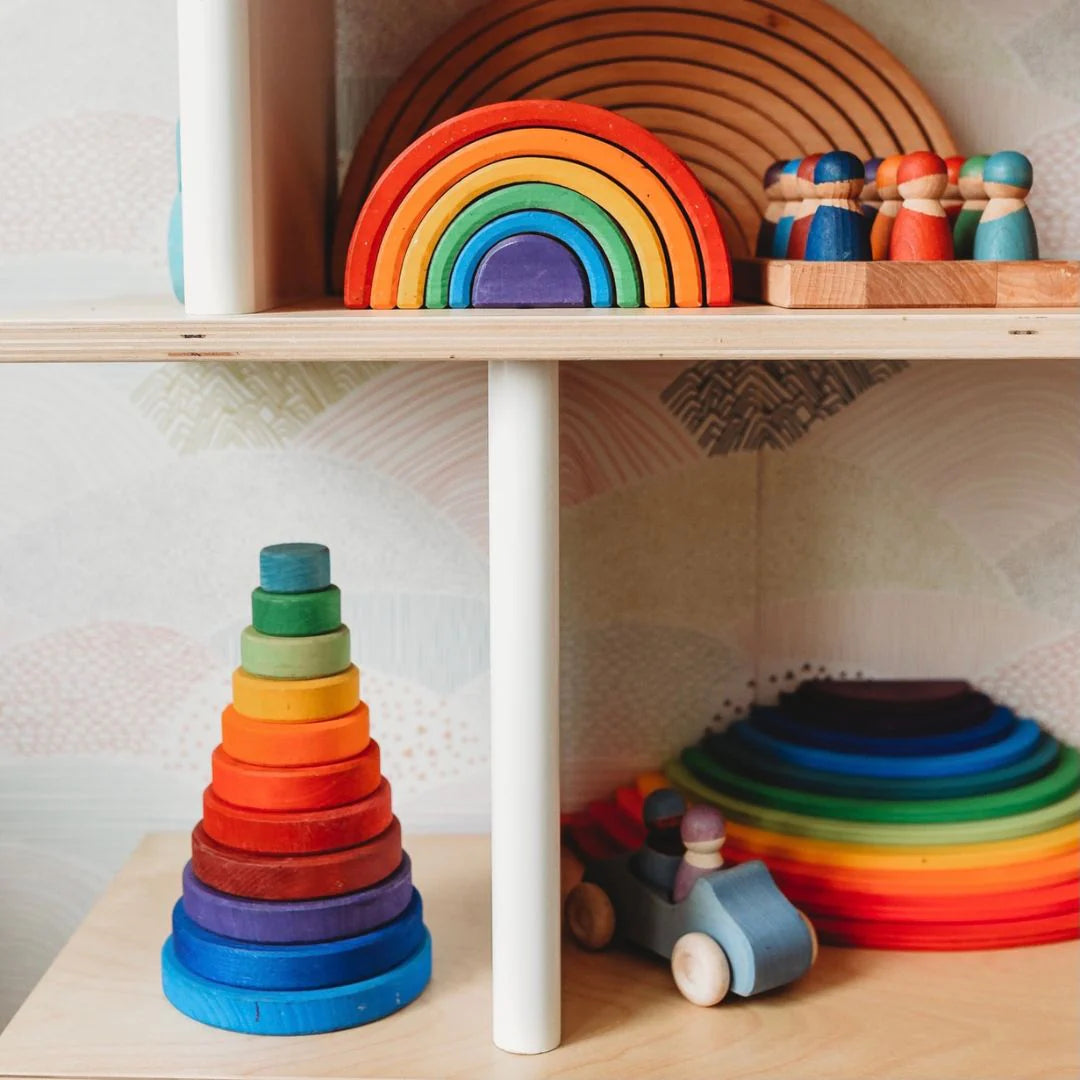 Wooden Rainbow Tunnel - 6 Piece