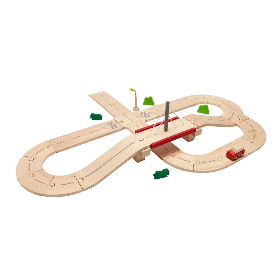 Wooden Road System Play Set