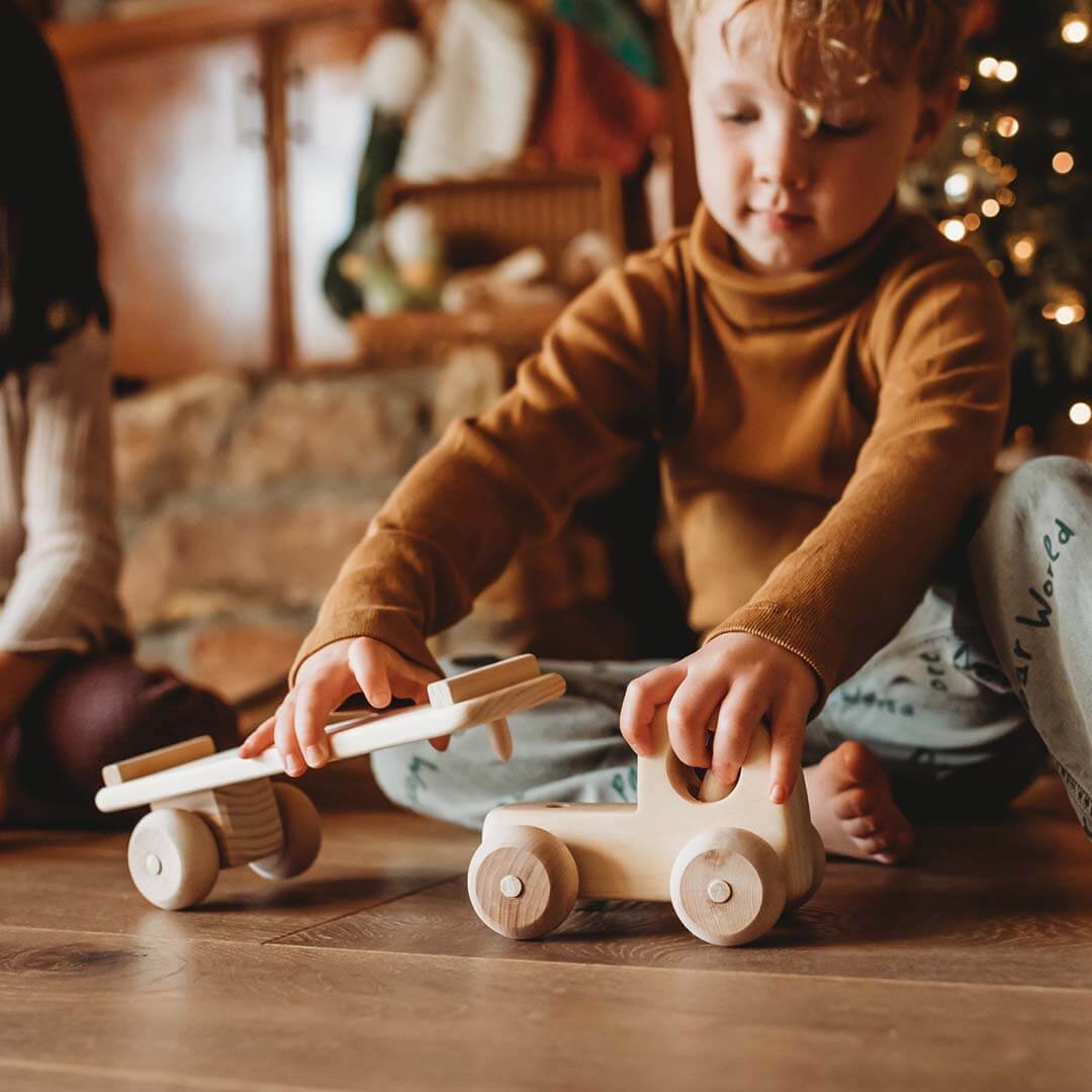 Wooden Toy Car Carrier Truck