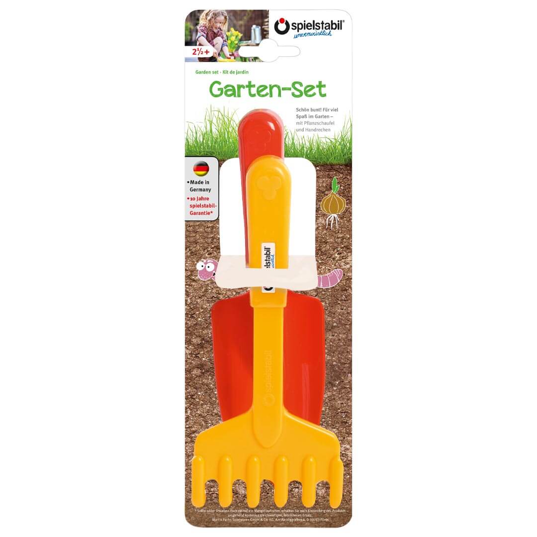 2 Piece Garden Set - Includes Hand Rake & Shovel