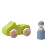 Small Green Convertible - Wooden Toy Car