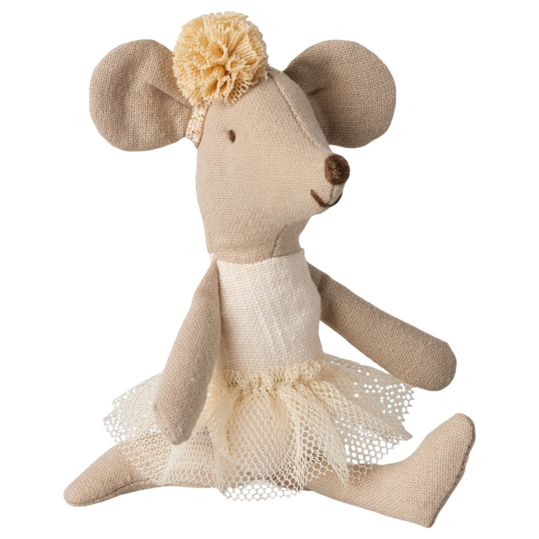 Little Sister Ballerina Mouse - Off-White