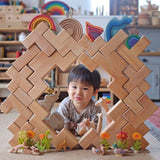 Wooden Stairway Building Blocks Set