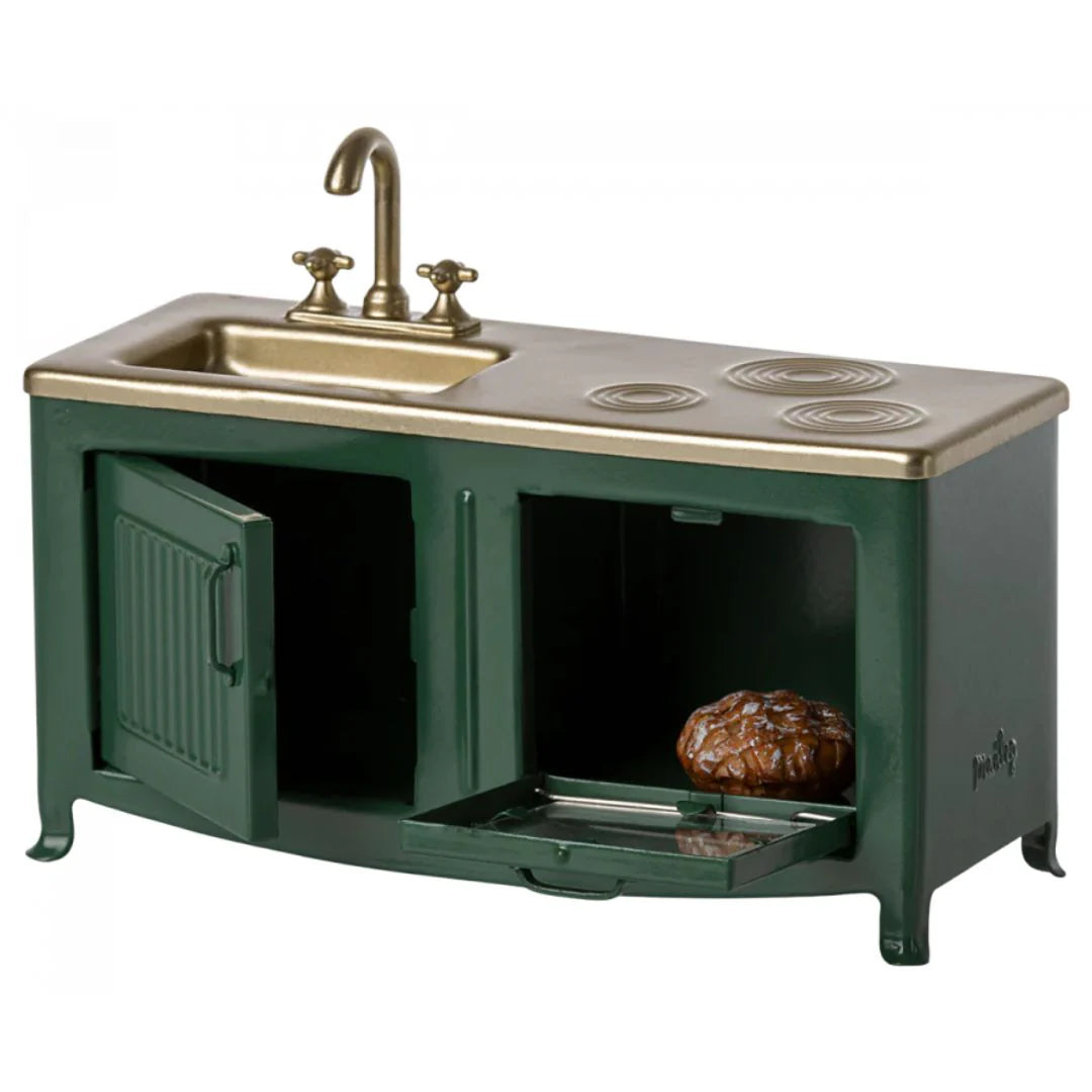 Miniature Kitchen for Mice - Dark Green