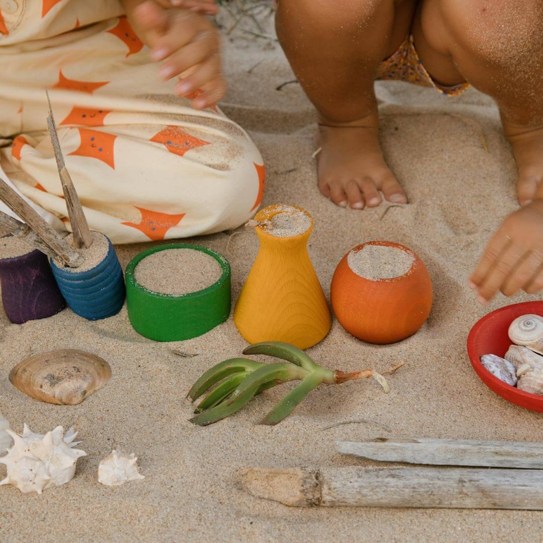 Wooden Rainbow Pots