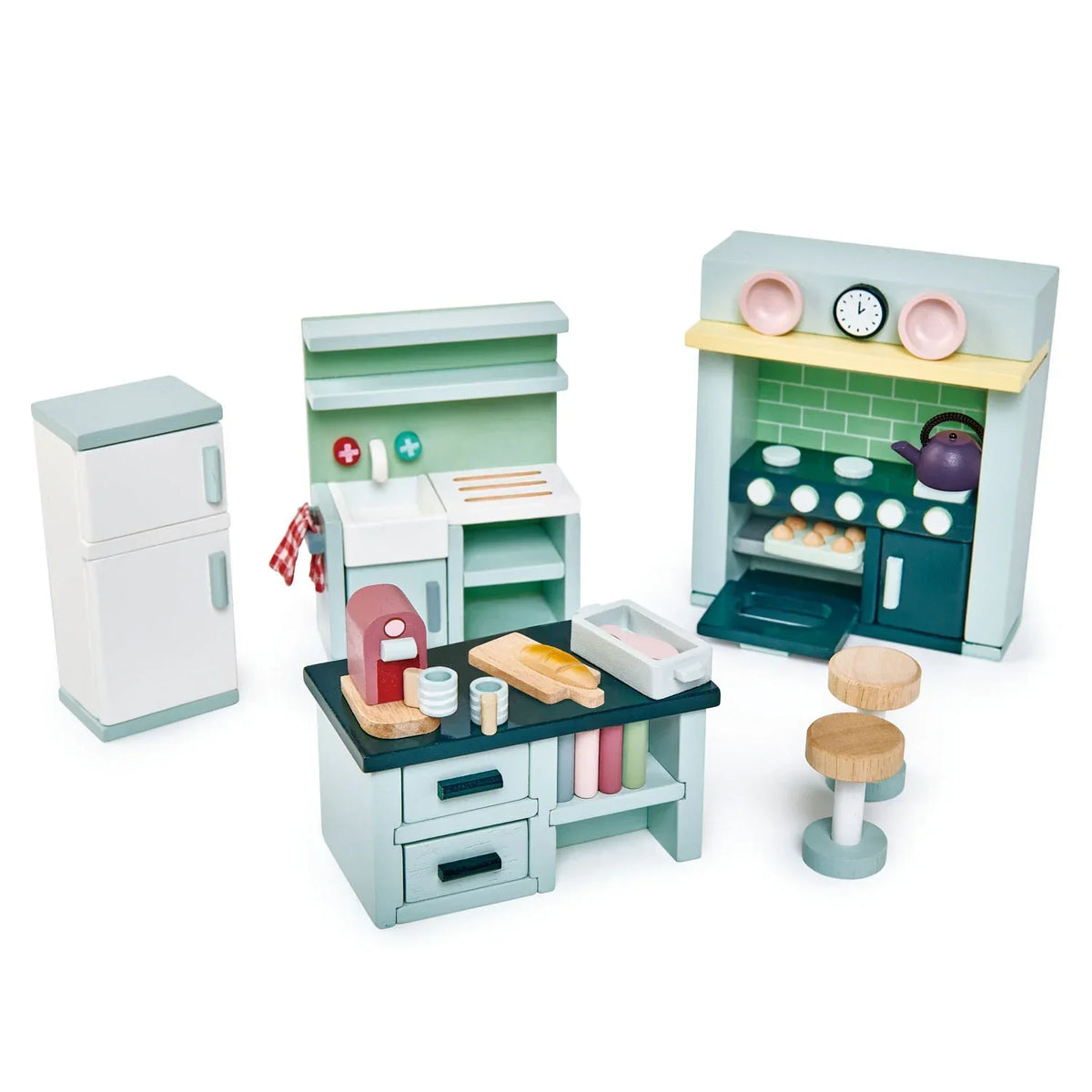 Dovetail Wooden Dollhouse Kitchen Set