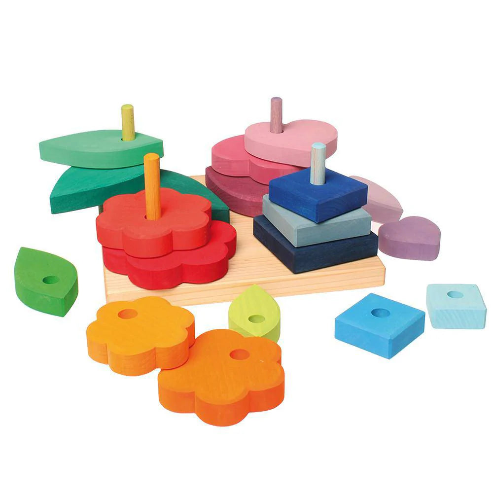 Shapes and Colors - Wooden Stacking and Sorting Toy