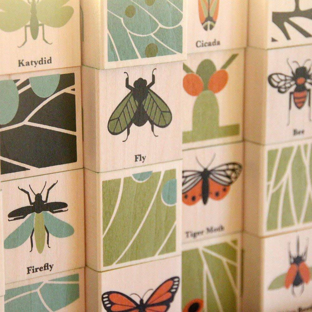 Bugs Wooden Alphabet Blocks