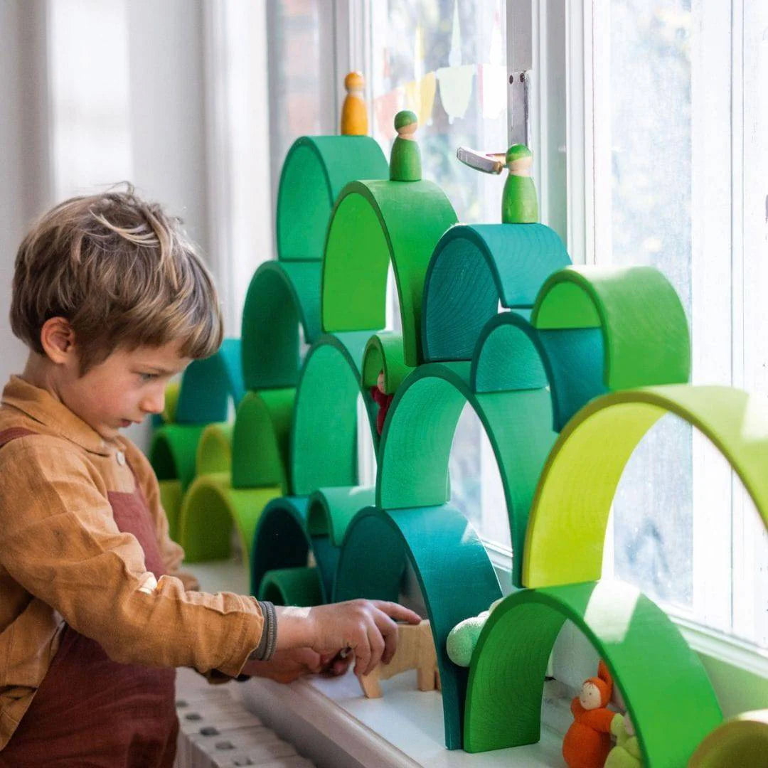 Forest Green Wooden Rainbow Tunnel