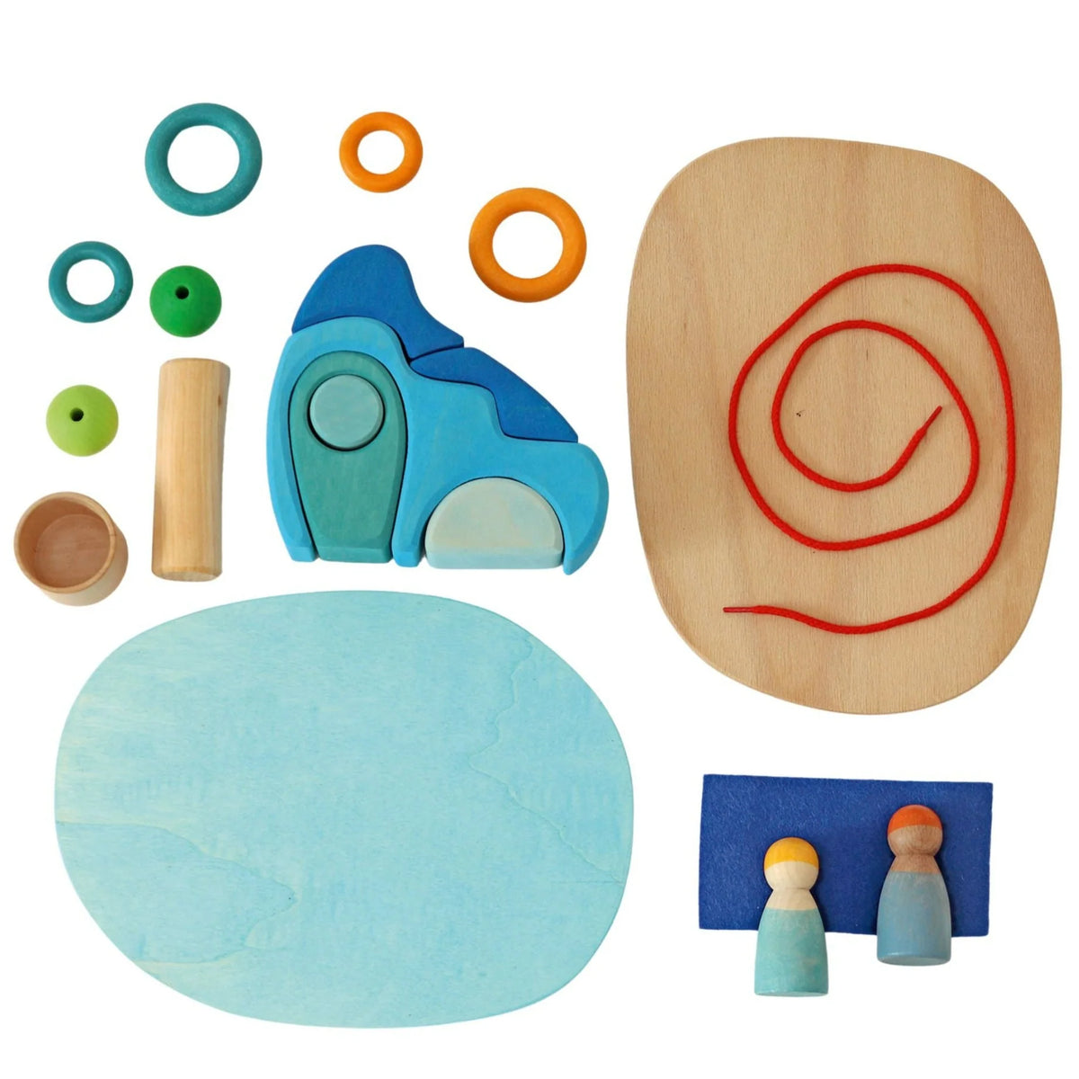 By the Water - Wooden Small World Play Set