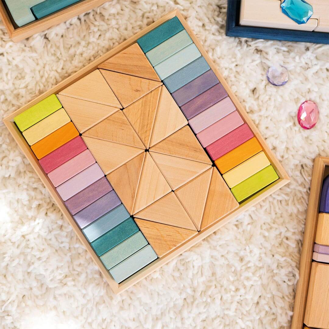 Pastel Duo Wooden Block Set