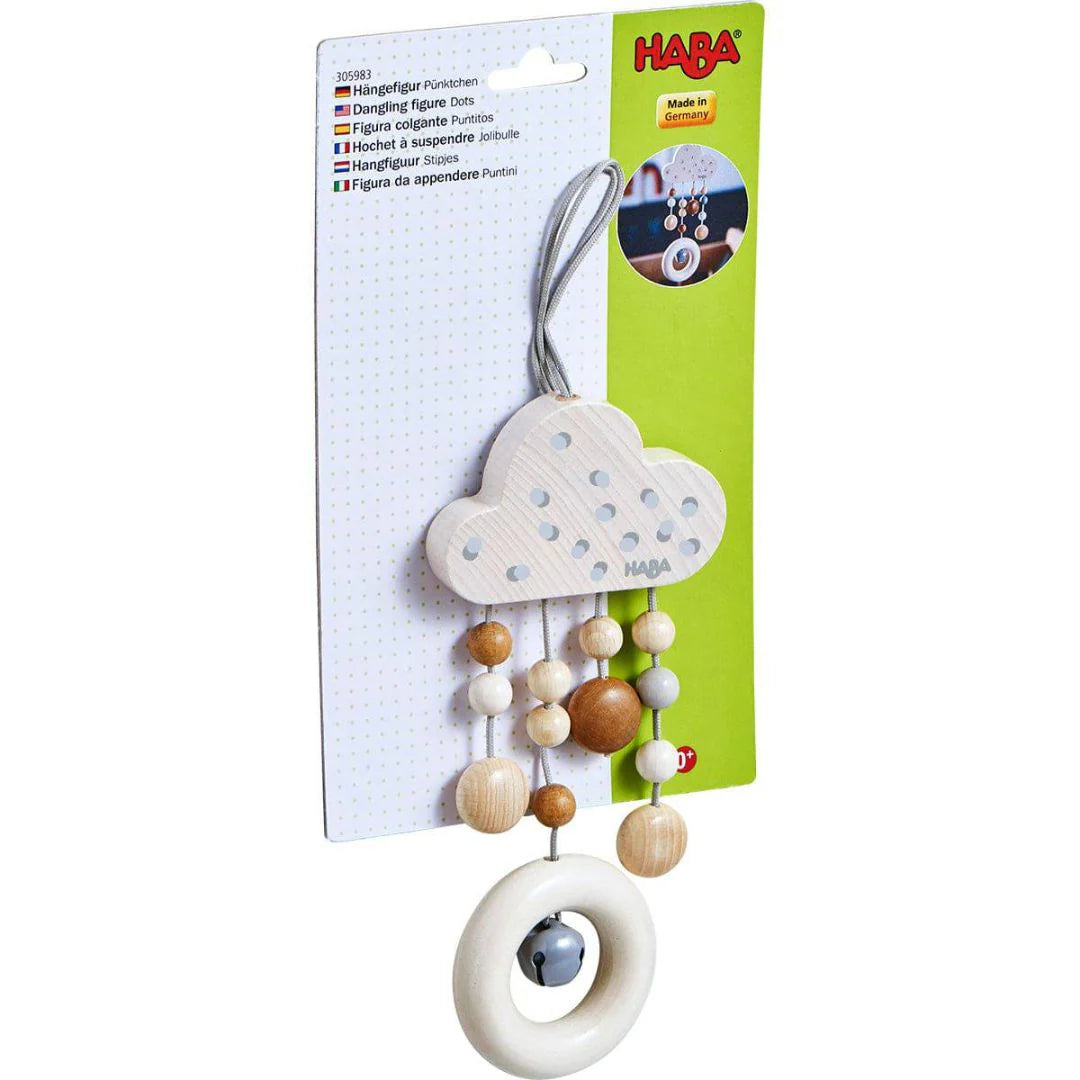 Wooden Dangling Figure Dots with Bell