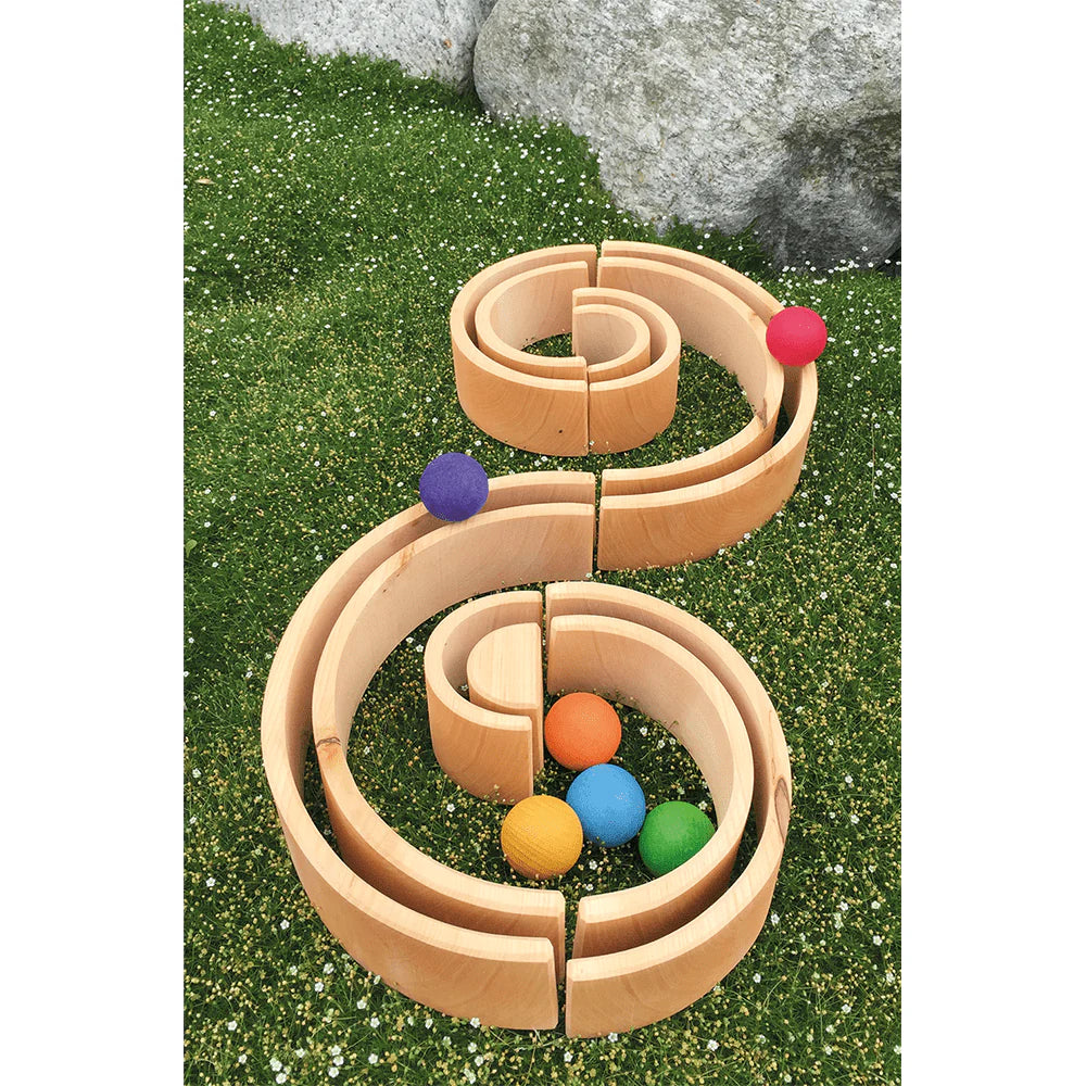 Natural Wooden Rainbow Tunnel - 12 Piece