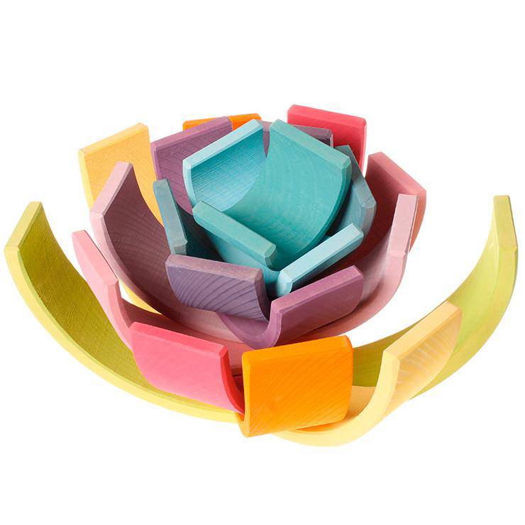 Pastel Large Wooden Rainbow Tunnel - 12 Piece