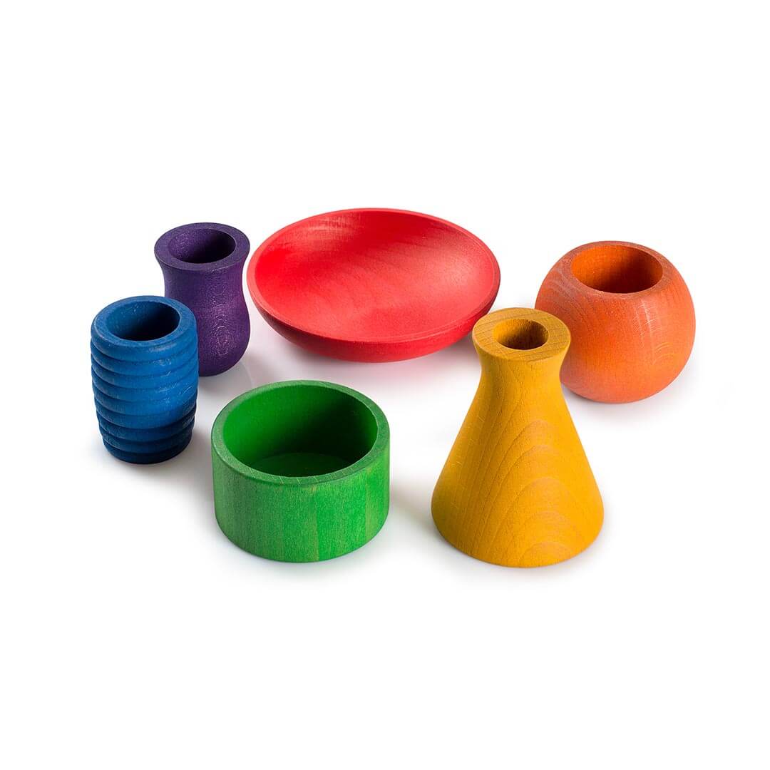 Wooden Rainbow Pots