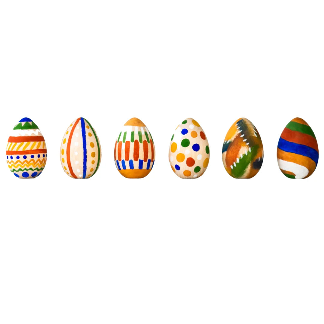 Wooden Egg-Painting Craft Kit