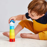 Wooden Rainbow Lighthouse Stacking Toy