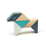 Pocket Pouch Prism Wooden Magnetic Blocks - Blues