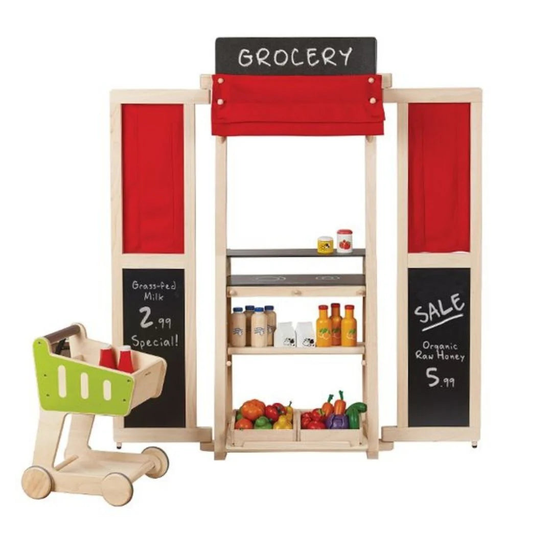 Wooden Puppet Theater & Play Market Stand