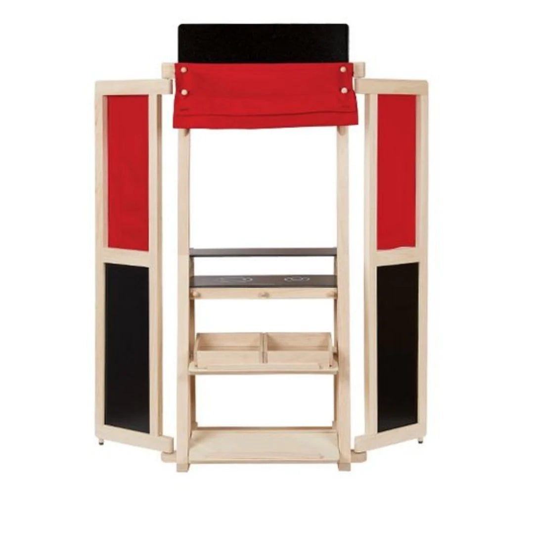 Wooden Puppet Theater & Play Market Stand