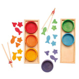 Wooden Rainbow Bowls Sorting Game