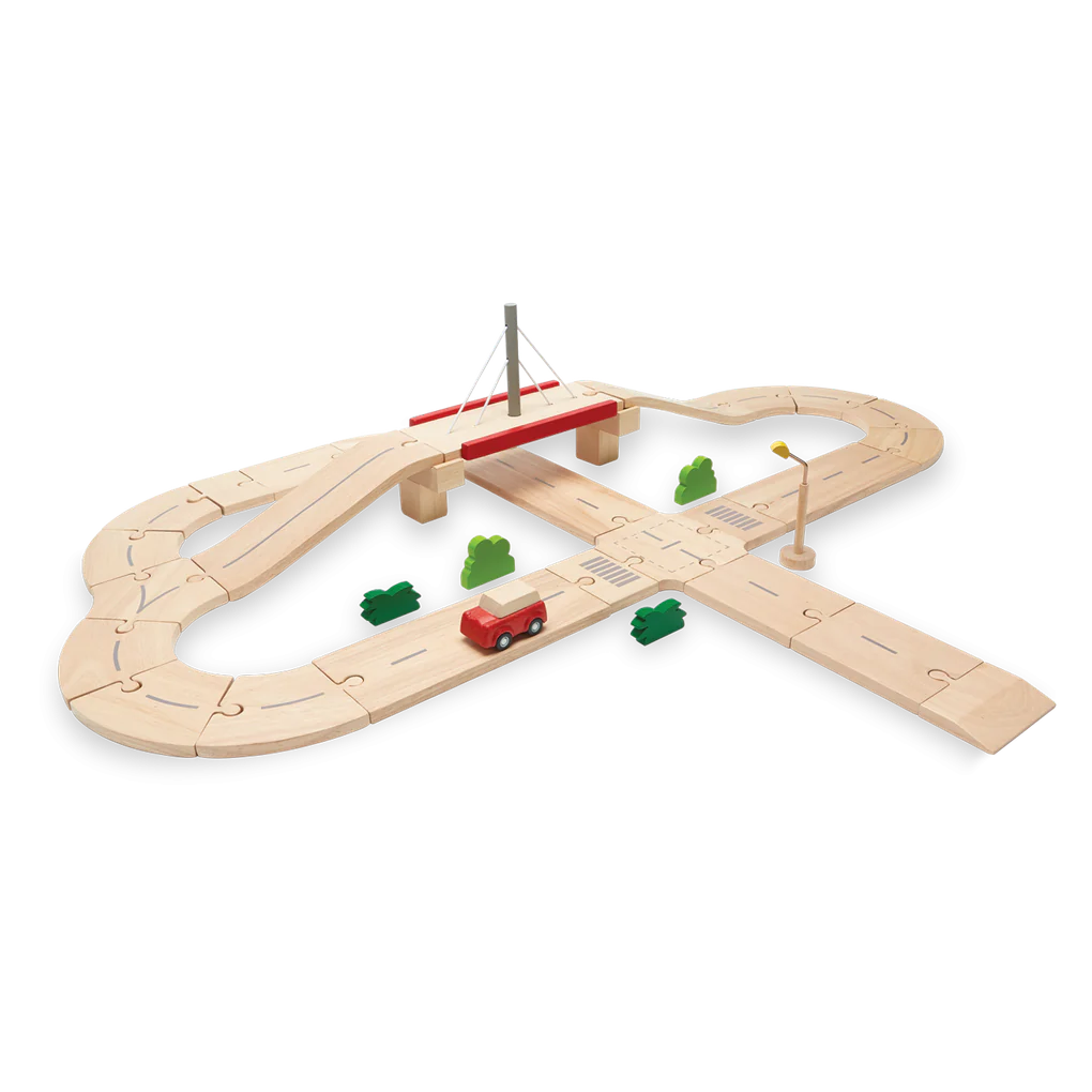 Wooden Road System Play Set