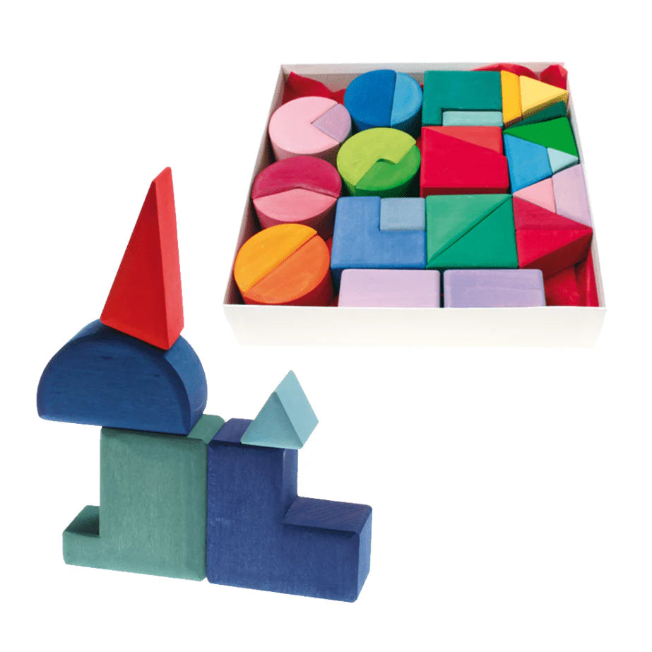 Wooden Shape Blocks - Square, Triangle and Circle