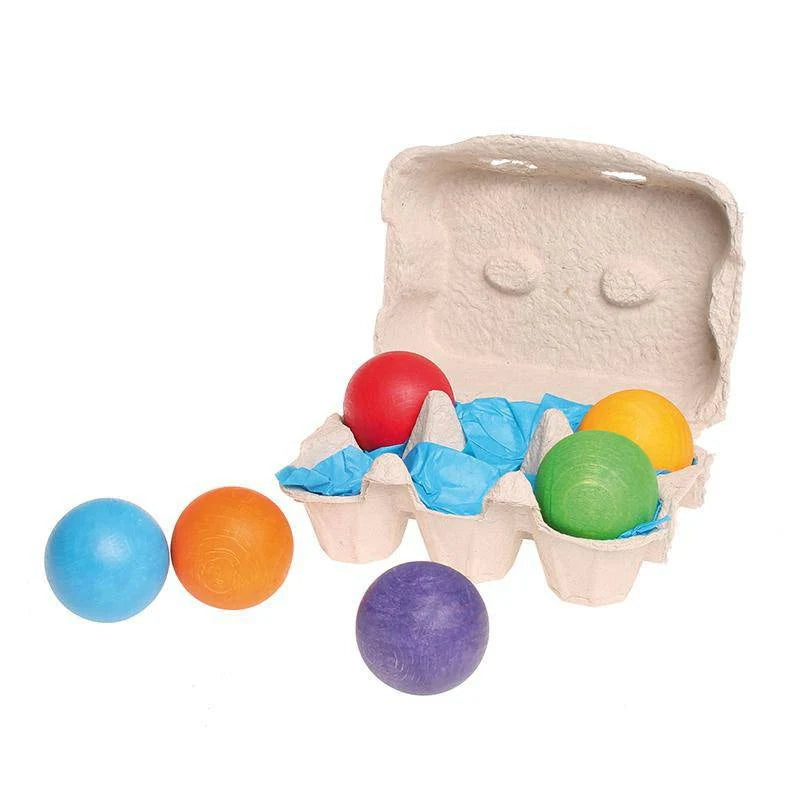 Rainbow Colored Wooden Balls