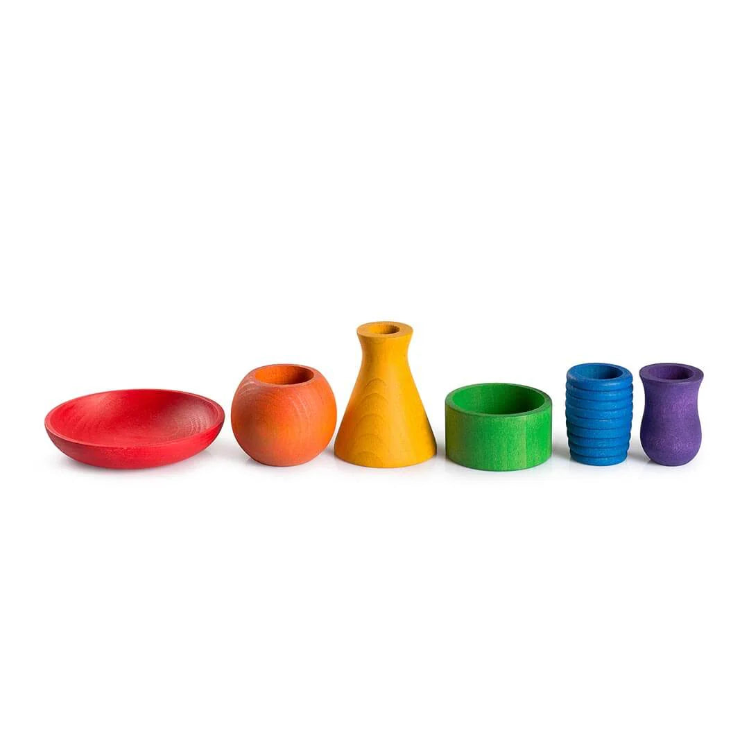 Wooden Rainbow Pots